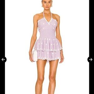 Loveshackfancy dress Aqua Dress In Lavender - Purple Dawn size small